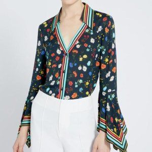 Alice & Olivia Randa Top Botanical Ditsy XS